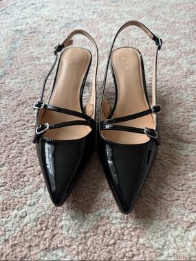 LOFT Patent Double Strap Slingback Flats